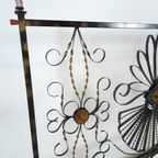 Stalen Vintage Plantenrek Met Gekleurde Tegels, Roomdivider thumbnail 13