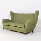 Mid-Century Modern Wing Sofa / 3-Zitsbank / Bank From Paolo Buffa, 1950’S Italy thumbnail 2