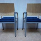 5 X Postmoderne Memphis Stijl Armstoelen/ Vergaderstoelen Door Arge2 Voor Wiesner Hager, 1980S thumbnail 17