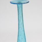 Blue Bubble Glass Bottle Vase 1950S 1960S thumbnail 16