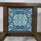 Antieke (Jugendstil) Houten Paraplubak (Handdoekhouder) thumbnail 9