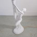 Jaren 70-80 Art Deco Tafellamp Vrouw -(nn43) thumbnail 9