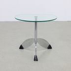 Postmoderne Bijzettafel Metaal & Glas, 1980S thumbnail 4