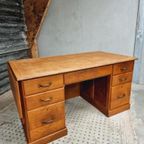 Vintage Bureau Eikenhout 80 X 150 Cm thumbnail 2