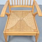 Vintage Fauteuil Beuken Hout Biezen Spijlstoel ’60 Japandi thumbnail 6