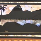 Rio De Janeiro Butterfly Wing Serving Tray 1940S. thumbnail 3