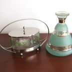 Art Deco Likeur Decanter Met Stop, Belgie Jaren '50 thumbnail 4