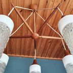 Plafondlamp Teakhout En Melkglas thumbnail 8