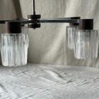 Tijdloze Mid Century Modern Vintage Hanglamp Met 5 Kristalachtige Kapjes, Reliving thumbnail 9