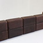 Vintage De Sede Ds15 Bruin Leer Modulair Sofa 1970S thumbnail 13