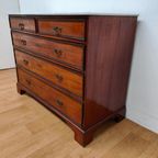 Vintage Antiek Dressoir Commode Ladekast Badkamermeubel Met Marmer Blad 704 thumbnail 4