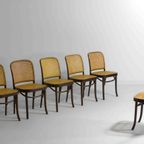 Set Van 6 Vintage Mid-Century Thonet 811 Stoelen Door Josef Hoffmann thumbnail 6