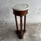 Antique Marble Top Pedestal Table thumbnail 4