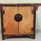 Vintage Antieke Oosters Aziatisch Kastje Wandmeuble thumbnail 16