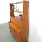 Teak Fineer Kast Uit Zweden Met Klep En Lades thumbnail 15