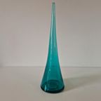 Vintage Aqua Blauwe Glazen Vaas thumbnail 4