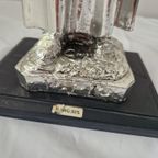 Italian Padre Pio Sculpture Silver Plated Argenti 925 Rare thumbnail 5