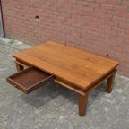 Salontafel Rechthoekig Massief Eiken Donker thumbnail 5