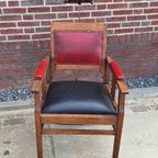 Sale! Dutch Design Art Deco Amsterdamse School Kappersstoel. thumbnail 4