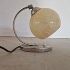 Art Deco Bauhaus Tafellamp Gemarmerd Glas thumbnail 5
