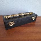 Origineel Vintage Messing Miniatuur Muziekinstrument Fluit thumbnail 8