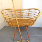 Vintage Rotan Wieg Schuine Poten thumbnail 7