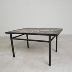 Vintage Tegeltafel Met Afbeelding Van Stierengevecht, Jaren 50 thumbnail 3
