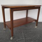 Scandinavisch Teakhouten Vintage Serveerwagen thumbnail 8