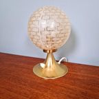 Duo Of Space Age-lampen In Messing En Getextureerd Glas, 197 thumbnail 5