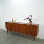 Vintage Teak Fineer Dressoir Met Lades thumbnail 6