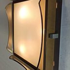 Vintage Italiaans Gerookt Glas Plafondlamp / Wandlamp thumbnail 6