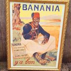 Authentiek Reclame Karton, Herdrukt Door Banania 80'r Jaren. thumbnail 4