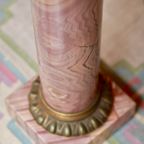 Korinthische Zuil In Roze Marmer En Verguld Brons thumbnail 4