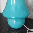 Vintage Tafellamp Mushroom Blauw thumbnail 2