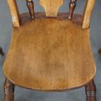 Set Van 4 Charmante Antieke Engelse Eetkamerstoelen Uit Midden 19e Eeuw thumbnail 10