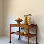 Vintage Deense Houten Trolley Uit De Jaren '60 Bernstorffsminde thumbnail 2