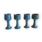 Vintage Aardewerk Wijnglazen ( 4 Stuks) En Olielampje thumbnail 6