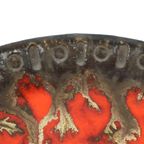 Vintage Terracotta Fruitschaal Schaal Fat Lava Stijl Oranje Grijs 29Cm thumbnail 4