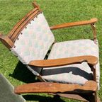 Twee Antieke Groene Fauteuils thumbnail 6