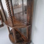 Art Deco Hal Kastje Noten Hout Spiegel. thumbnail 5