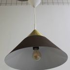 Vintage Metalen Hanglamp - Honsel Leuchten, Jaren, '70 Bruin, Goud thumbnail 4