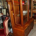 Chr. Peter Duitse Art Deco Vitrinekast In Gefineerd Walnoot. thumbnail 6