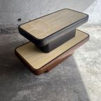 Vintage Leather And Travertine 2 Coffee Tables thumbnail 19