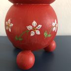Vintage Houten Zweedse Bolkandelaar Kerst Groot (H13Cm) thumbnail 5