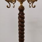 Messing Rococo Staande Kapstok Hollywood Regency Hall Tree 9 thumbnail 5