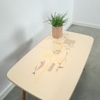 Formica Salontafel Met Messing Poten En Vissen, Coffee Table thumbnail 7