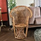 Pauwenstoel Rotan Bohemian Vintage thumbnail 5