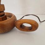 Scandinavische Houten Blaker Tafel Lamp Tramp Art. thumbnail 3