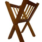 Vintage Massief Houten Tijdschriftenrek Jaren 70 Design thumbnail 3