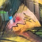 Vintage Origineel Aquarel Schilderij, Ingelijst thumbnail 11